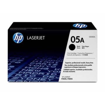 HP 05A Black Original LaserJet Toner Cartridge, CE505A