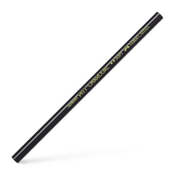 Pitt natural charcoal pencil, oil-free, black soft - Faber castell