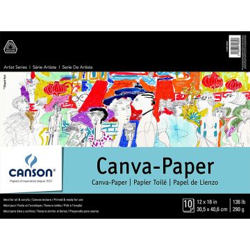 Canson Artist Series Canva-Paper Pads, 12" x 16" - 100510842