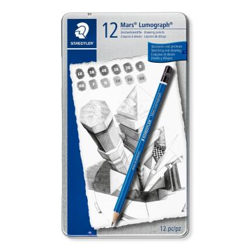 Staedtler Mars Lumograph Art Drawing Pencils Set of 12