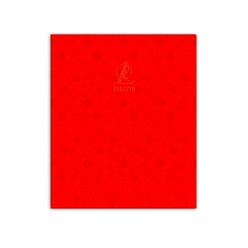 Single Line Book 10x8" Transparent Red 100/S PVC Falcon
