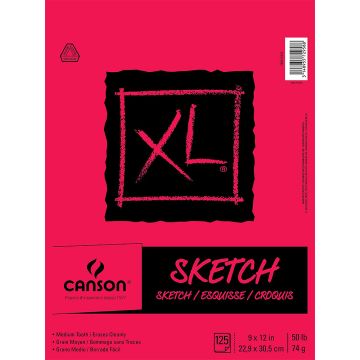 Canson XL Sketch Pad, 9" x 11", 125 Sheets/Pad - 100511070
