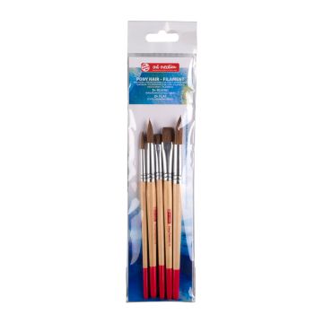 Watercolour brush set pony/polyester | 5 brushes