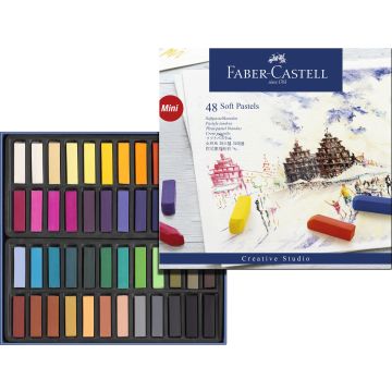 Faber Castell Soft pastels mini, cardboard wallet of 48