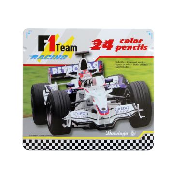 Colour Pencil Set-24 Flamingo Metal Box