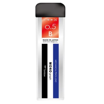 Spare Lead, "MONO GRAPH", 40 leads/tube, 0.5mm, B, Standard Color Case