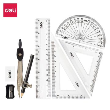 Drafting Set 8pc Metal Box Deli - G30505