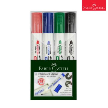 White Board Marker W20 Set Of 4 Bullet Faber Castell 253942