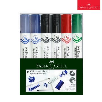 White Board Marker W50 Set Of 6 Chisel Faber Castell 253950