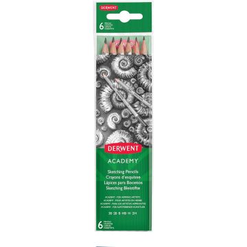 Derwent Academy Sketching Set of 6 Hanging Pack