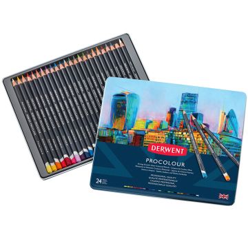 Derwent Colored Pencils, Procolour Pencils - Set of 24