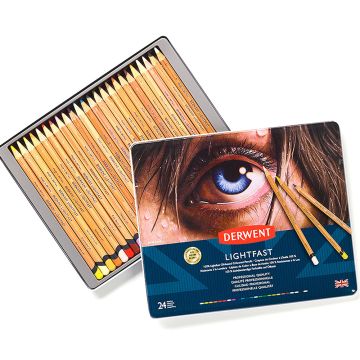 Derwent Colored Drawing Pencils, Metal Tin, 24 Count