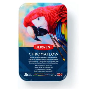 Derwent Chromaflow Colored Pencils Tin, Set of 36