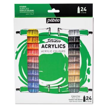 Pebeo High Viscosity Acrylics - Set of 24, Assorted Colors