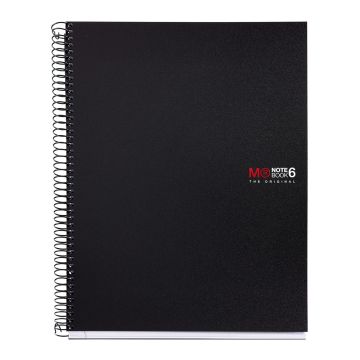 Miquelrius - The Original Notebook A4 - 6 Subject - Black