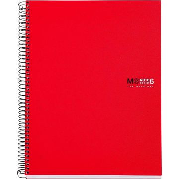 Miquelrius - The Original Notebook A4 - 6 Subject - Red