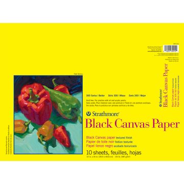 Strathmore Black Canvas Pad, 12"x16" - 310-212