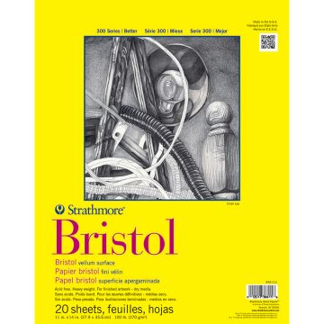 Strathmore Bristol Vellum Pad 11" x 14"- 342-111