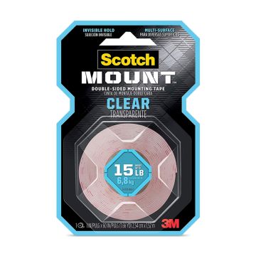 Mounting tape indoor clear 1x60" 411p 3M 70006933868