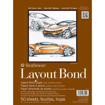 Strathmore Layout Paper Pad, 400 Series, 9" x 12" 411-9