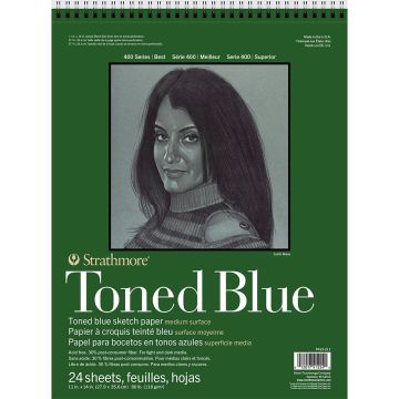 Strathmore Toned Blue Sketchbook 11 x 14 inch (Wirebound) 412-211-6