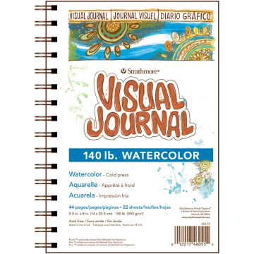 Strathmore Visual Journal, Cold-Press Watercolor, 5.5in x 8in 460-55