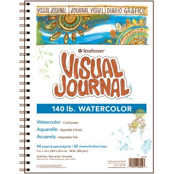 Strathmore Visual Journal, Cold-Press Watercolor, 9" x 12in - 460-59