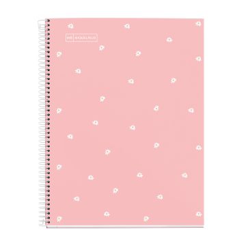 Miquelrius - A4 Notebook – 80 Sheets 1Subject Pink Daisy