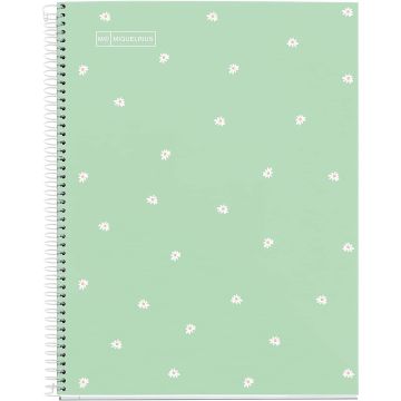 Miquelrius - A4 Notebook – 80 Sheets 1Subject Mint Daisy