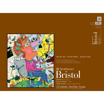 Strathmore Bristol Paper Pad, 400 Series, Vellum, 18" x 24" - 475-9