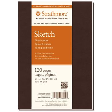 Strathmore Softcover Sketch Art Journals 400 Series, 5.5" x 8" - 480-5