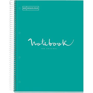 Miquelrius  –  Emotion A4 5 Subject Noteboook - Turquoise