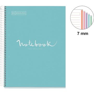 Miquelrius  –  Emotion A4 5 Subject Noteboook - Sky Blue