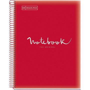 Miquelrius  –  Emotion A4 5 Subject Noteboook - Red