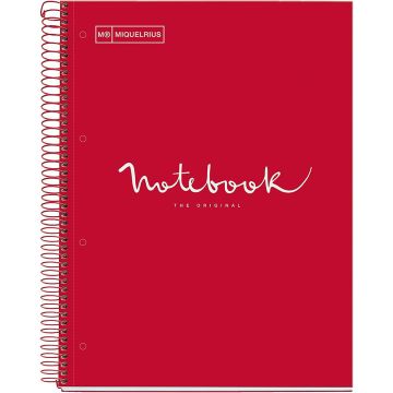 Miquelrius  –  Emotion - A4 1 Subject Noteboook - Red