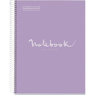 Miquelrius  –  Emotion A4 5 Subject Noteboook - Lavendar