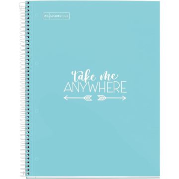 Miquelrius  –  Message - A4 1 Subject Noteboook - Sky Blue
