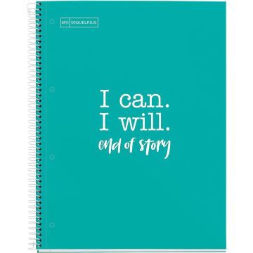 Miquelrius  –  Message - A4 1 Subject Noteboook - Turquoise