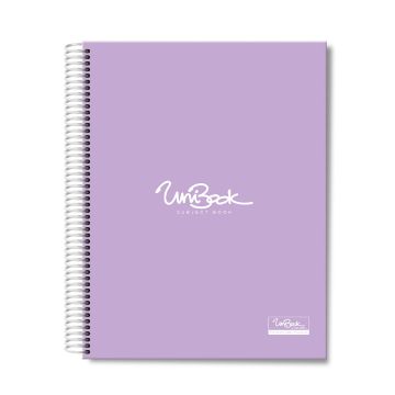 5 Subject Hard Cover University Book U5-04 Lavendar