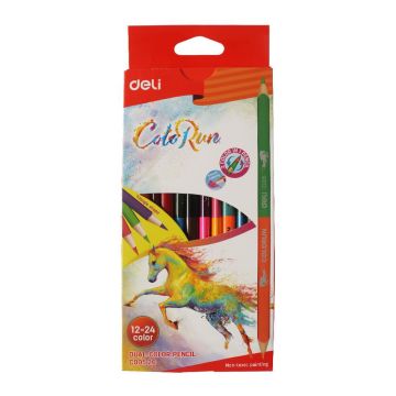 Deli Dual Colored Pencils - 12pcs- 24 colors