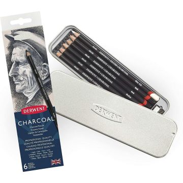 Derwent Charcoal Pencil 6 Tin