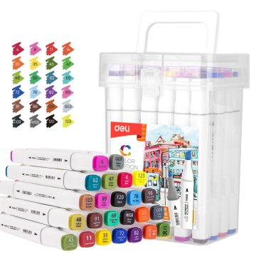 Deli 24-Color Sketch Marker Set - 70801-24