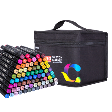 Deli 80-Color Sketch Marker Set - 70806-80