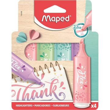 Maped - 4 Flex Pastel Highlighters 