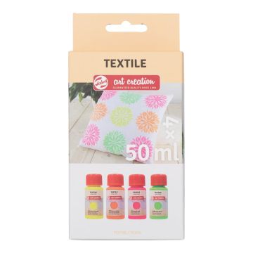 Textile set Pastel | 4 x 50 ml Talens Art Creation 