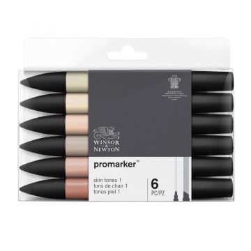 Winsor & Newton ProMarkers - Skin Tones 1, Set of 6