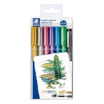 Staedtler 8323 Metallic Markers - Set of 6