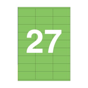 Agipa 27 Labels A4 70x31mm Green