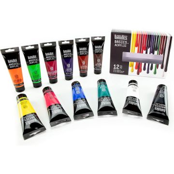 Liquitex BASICS Acrylic Paint Set, 12 x 118ml