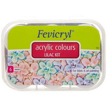 Acrylic Colors 60ml Lilac Kit 6 Shades - Fevicryl